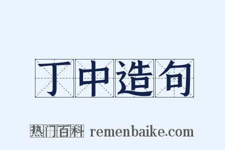 丁中造句是什么意思的图片